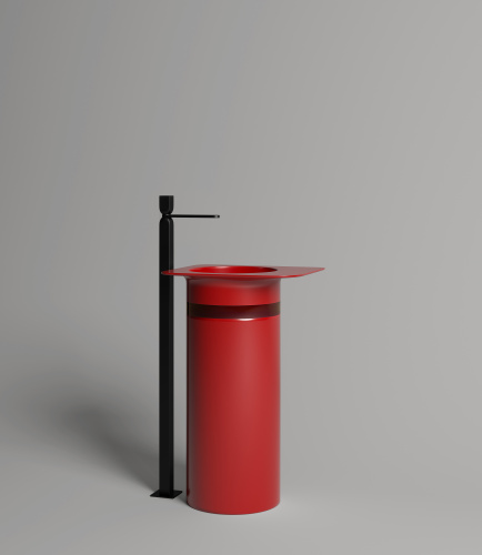 Раковина из искусственного камня Salini NINFEA 110521M 45х54 напольная цвет белый без отверстий под смеситель - фото 5